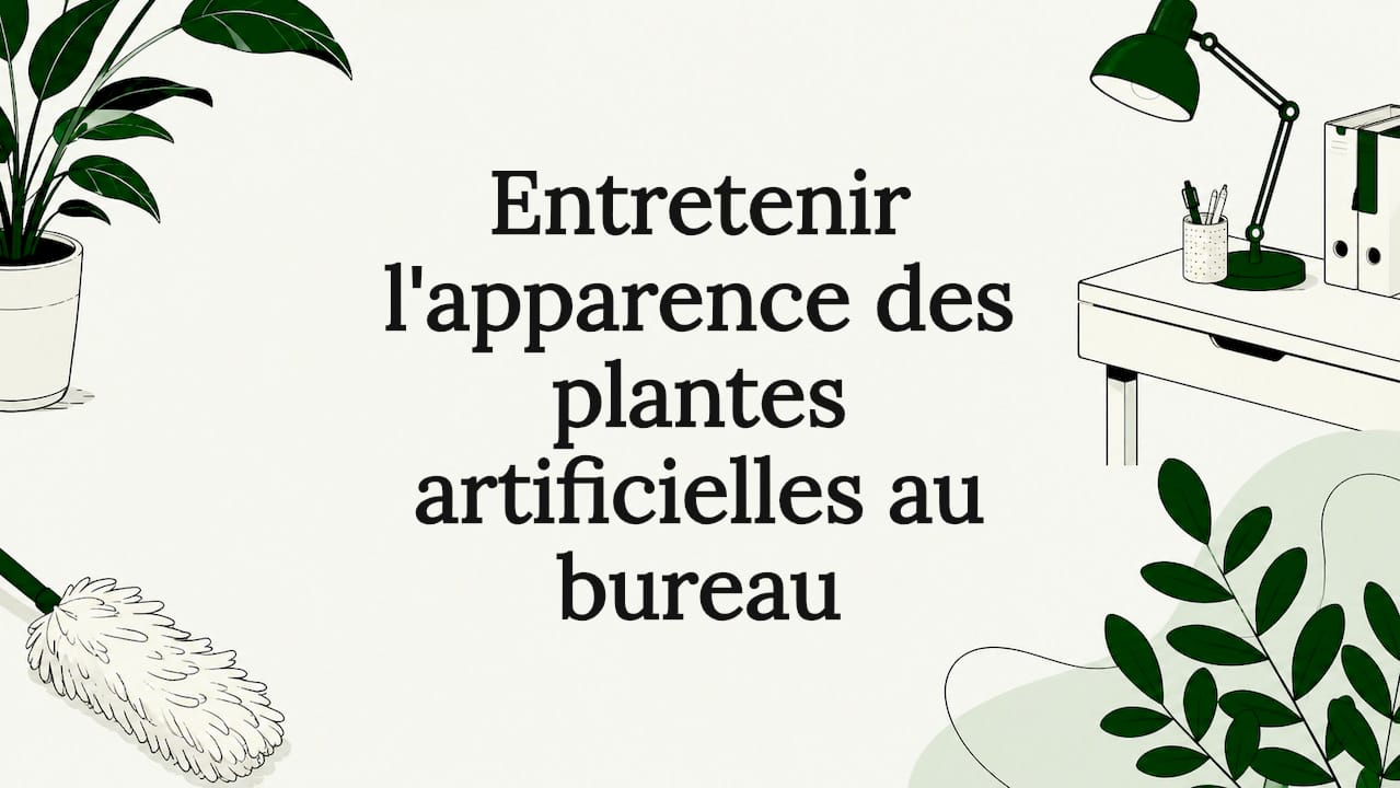 Carte décorative ornée d’illustrations de plantes artificielles