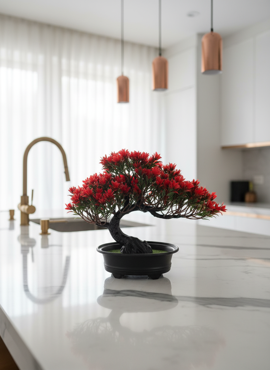 Bonsaï Artificiel Rouge 24cm