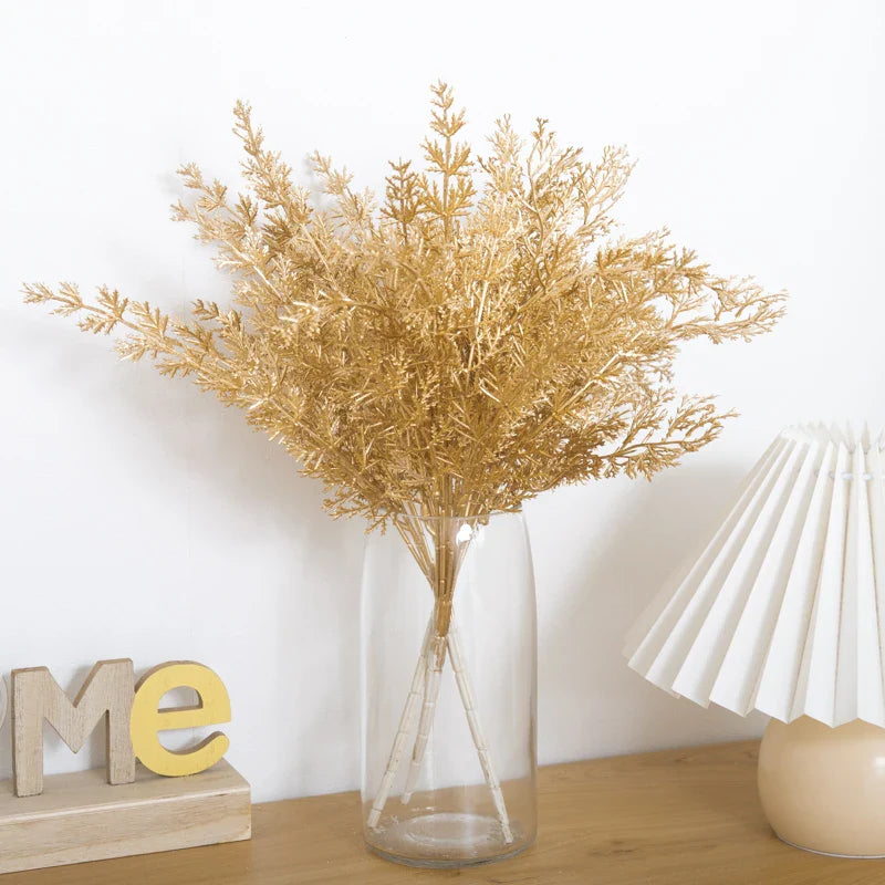 Branche Artificielle Doré - Décoration de Noël en métal recyclé