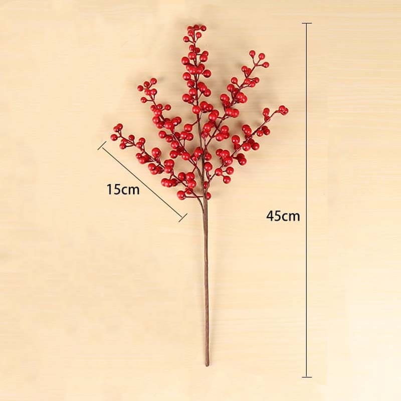 Branches Artificielles de Baies Rouges