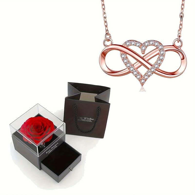 Collier Infini Rose Éternelle
