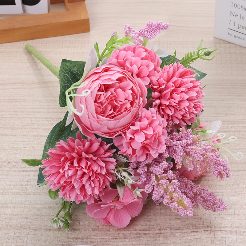 Bouquet de Fleurs Artificielles Premium - Composition variée