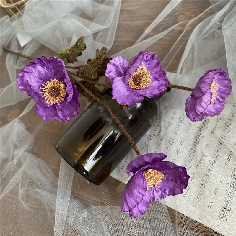 Artificiel Coquelicot Vintage