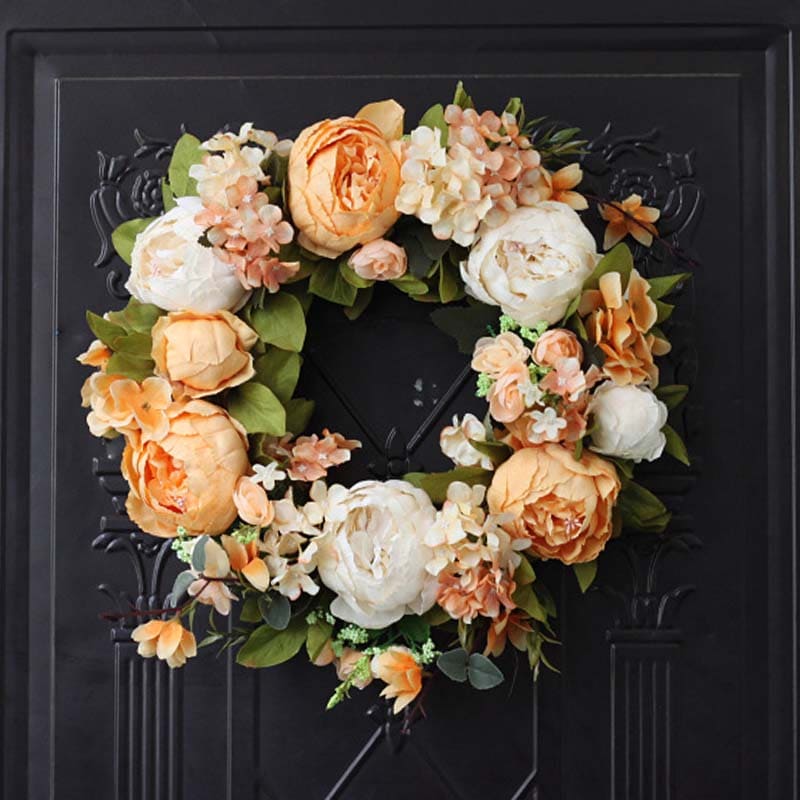 Couronne de Pivoines Naturelles - Accessoire Floral Authentique