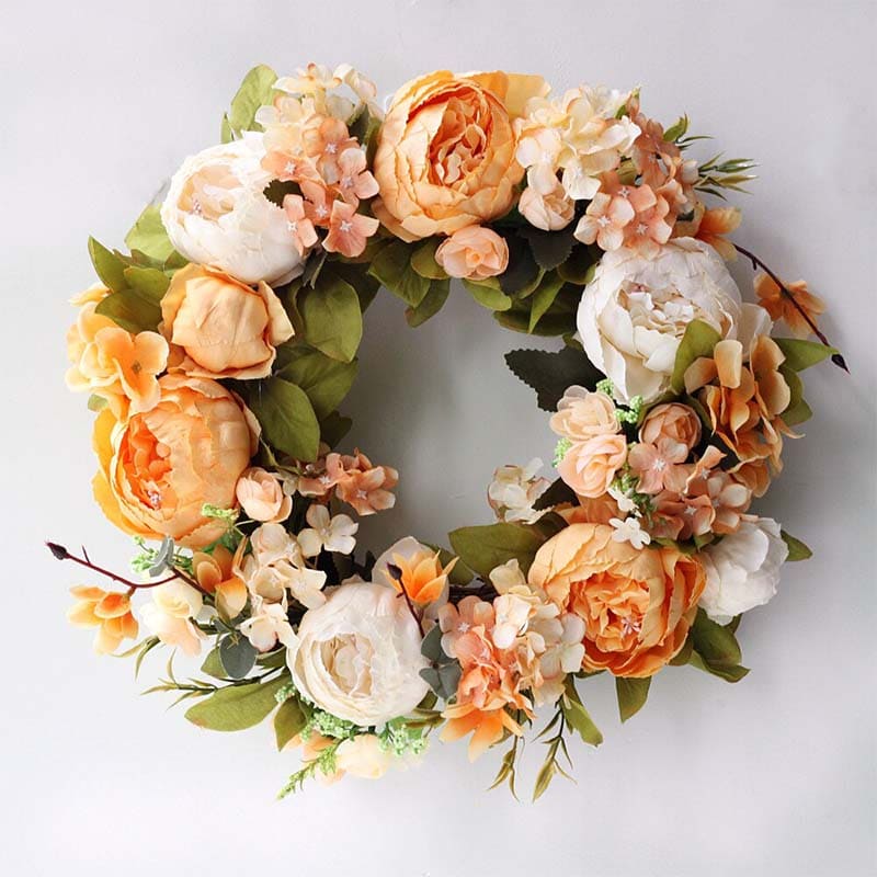 Couronne de Pivoines Naturelles - Accessoire Floral Authentique