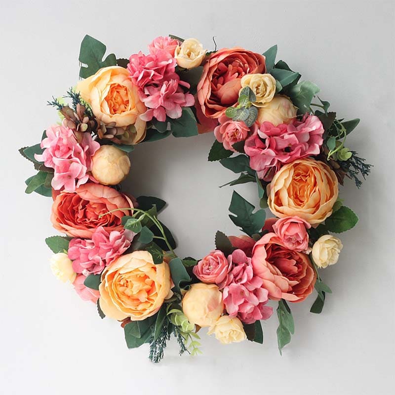 Couronne de Pivoines Naturelles - Accessoire Floral Authentique