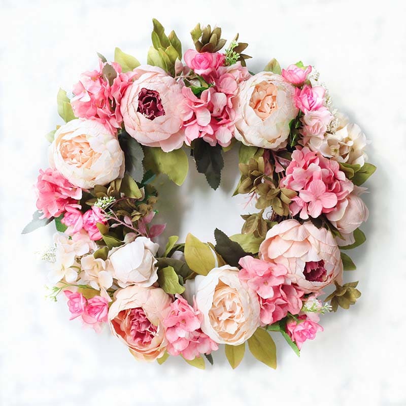 Couronne de Pivoines Naturelles - Accessoire Floral Authentique
