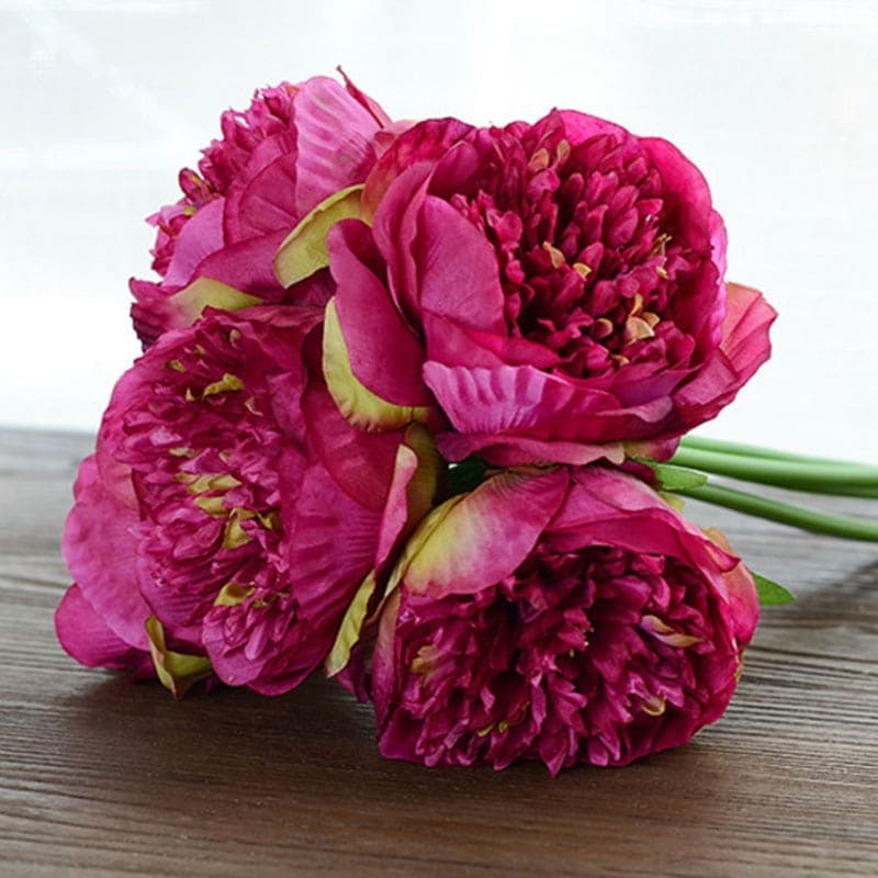 Faux Pivoines Artificielles en Soie Multicolores