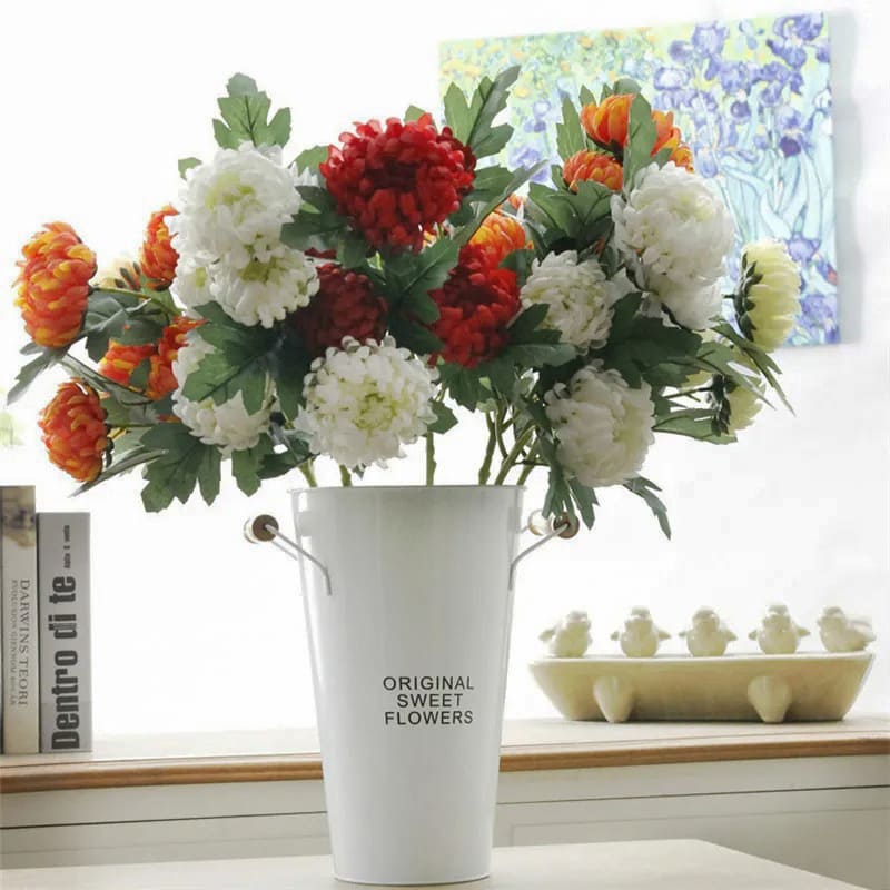 Chrysanthème Rose, Fleur Artificielle en Soie