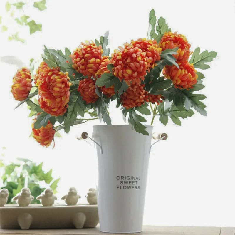 Chrysanthème Rose, Fleur Artificielle en Soie