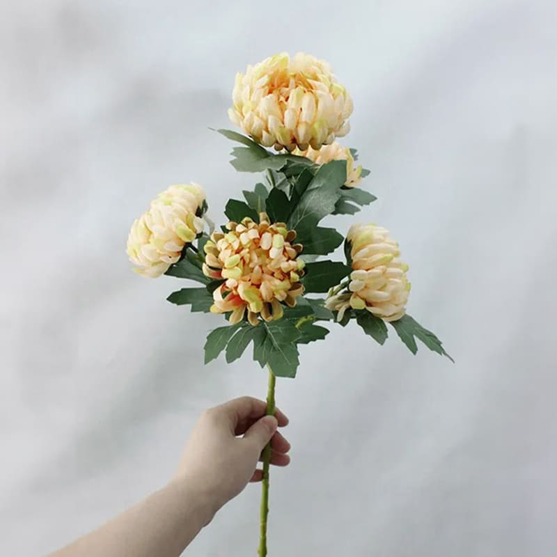 Chrysanthème Rose, Fleur Artificielle en Soie