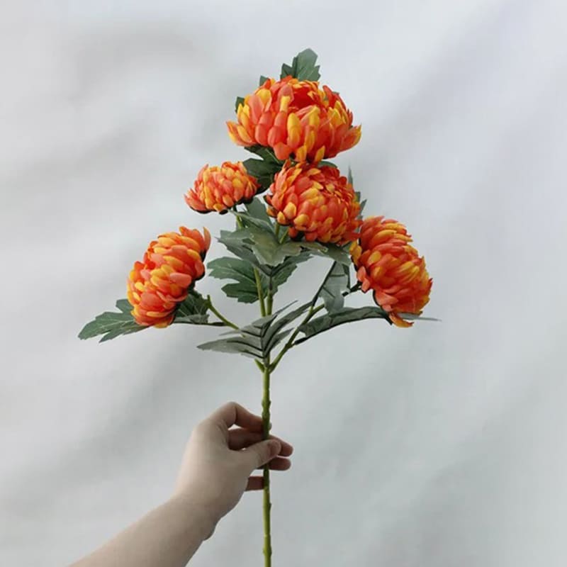Chrysanthème Rose, Fleur Artificielle en Soie