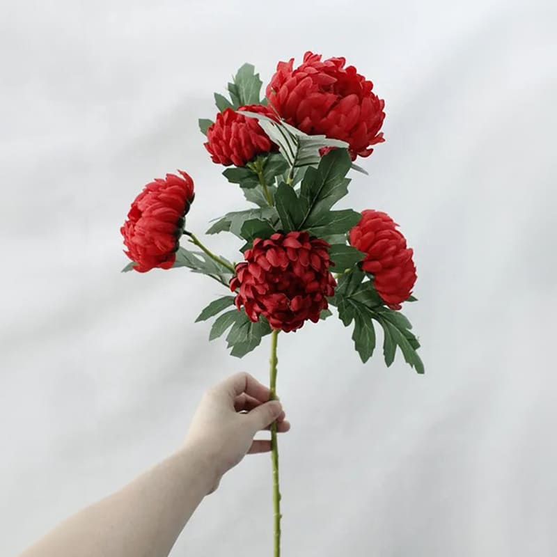 Chrysanthème Rose, Fleur Artificielle en Soie