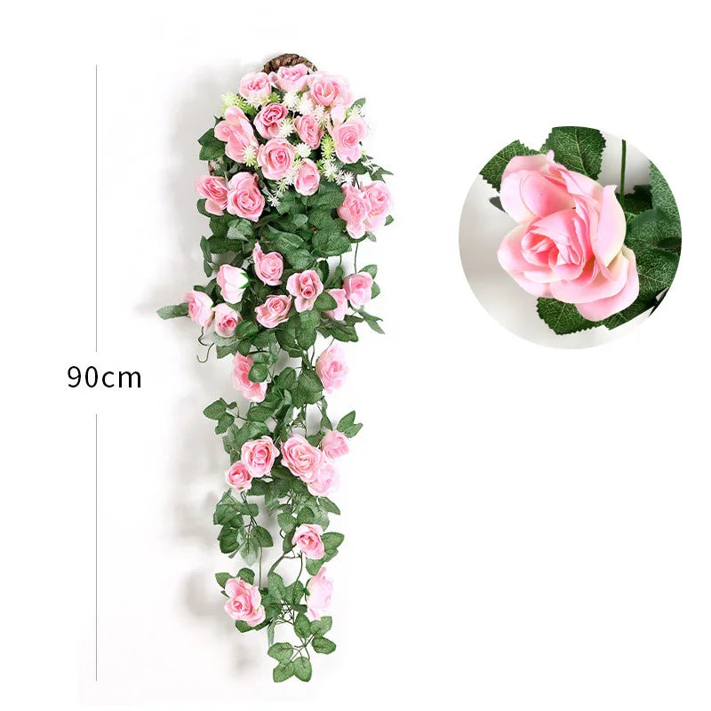 Fleurs Artificielles Tombantes Murales 90cm