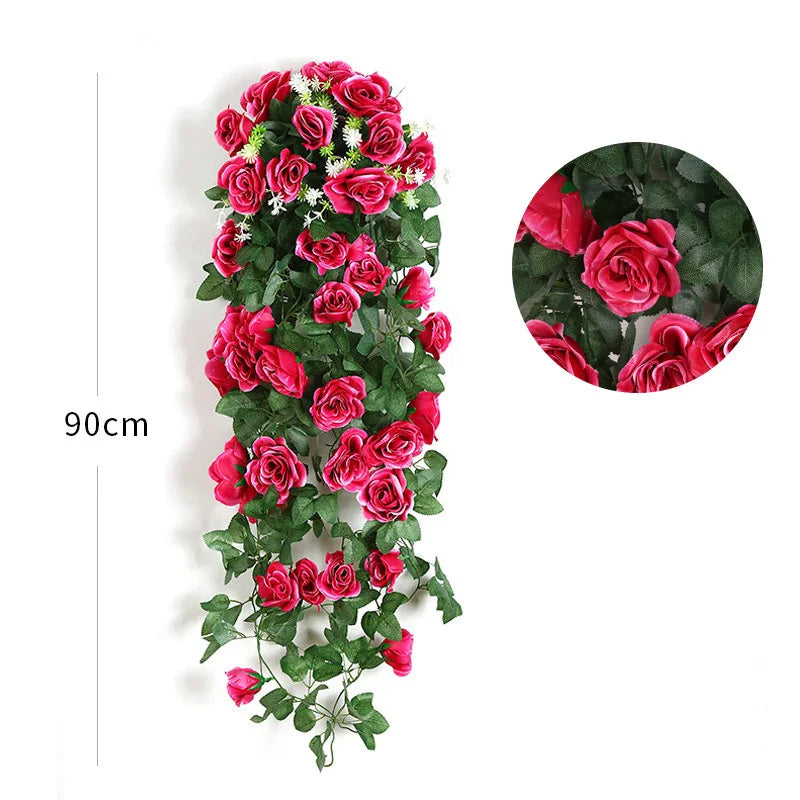 Fleurs Artificielles Tombantes Murales 90cm
