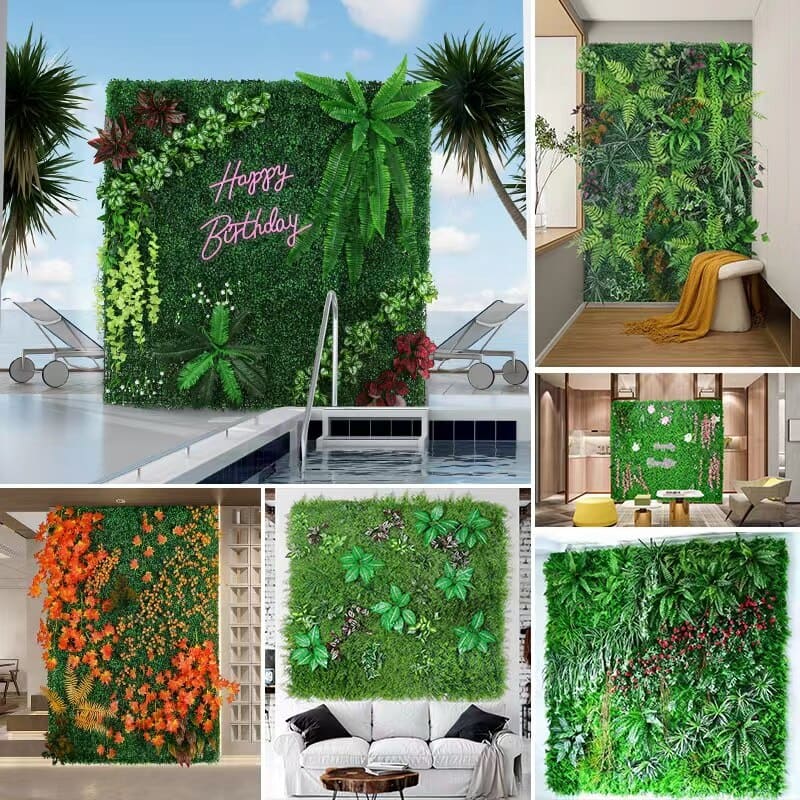 Mur Végétal Synthétique Vert 1m²