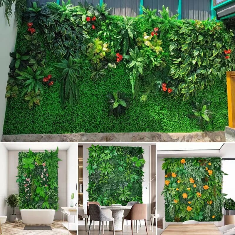 Mur Végétal Synthétique Vert 1m²