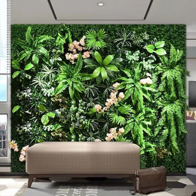 Mur Végétal Synthétique Vert 1m²