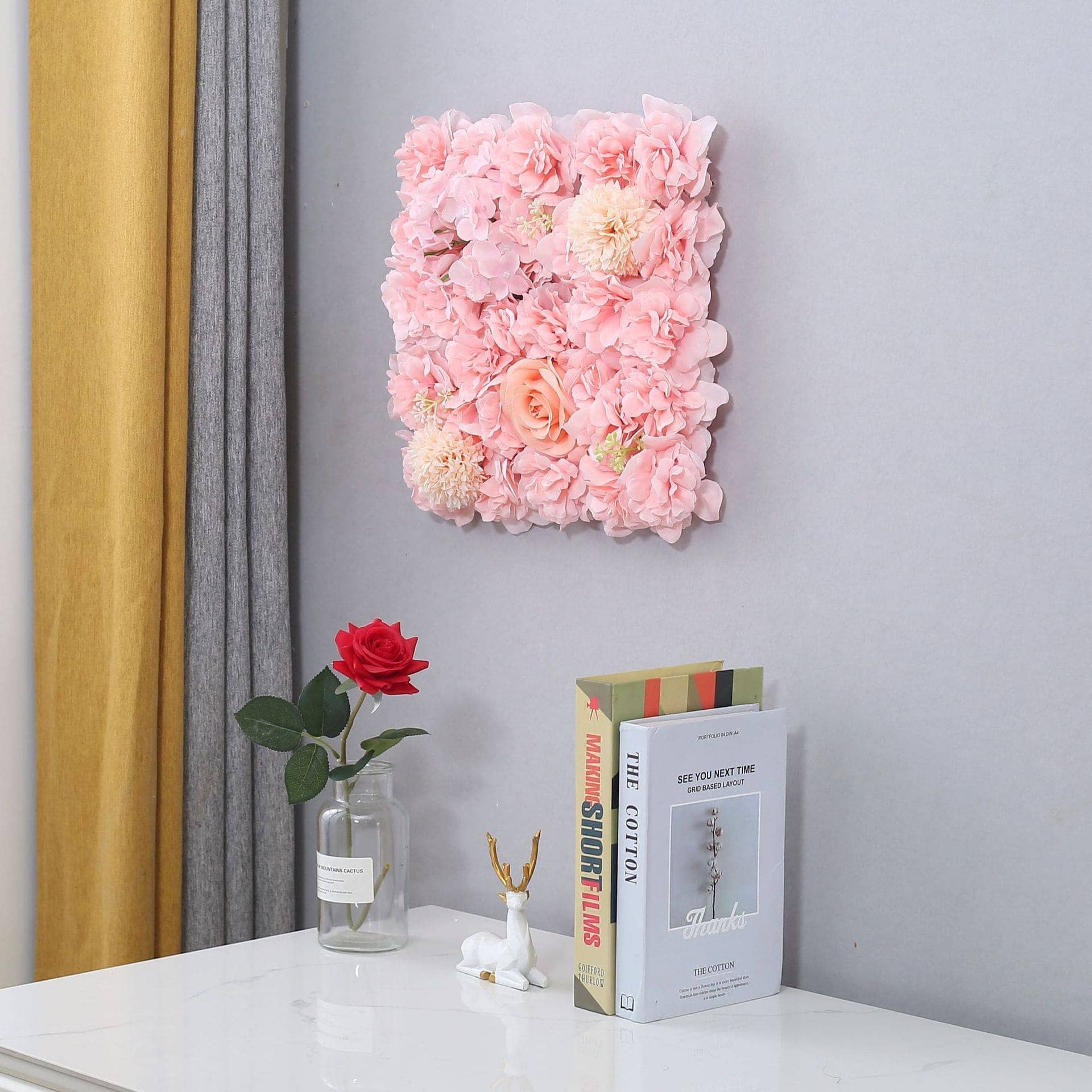 Mur de Rose Artificiel en Soie