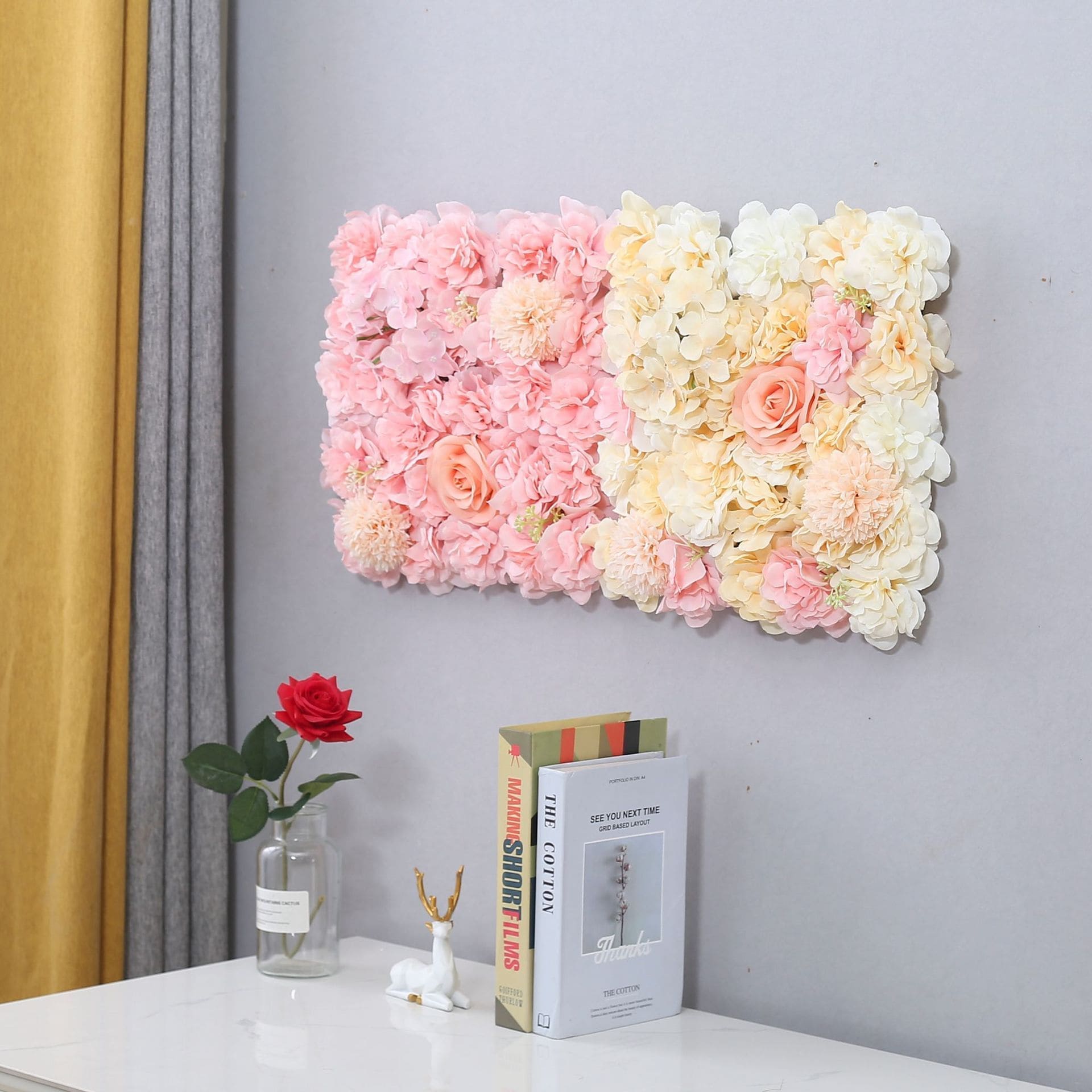 Mur de Rose Artificiel en Soie