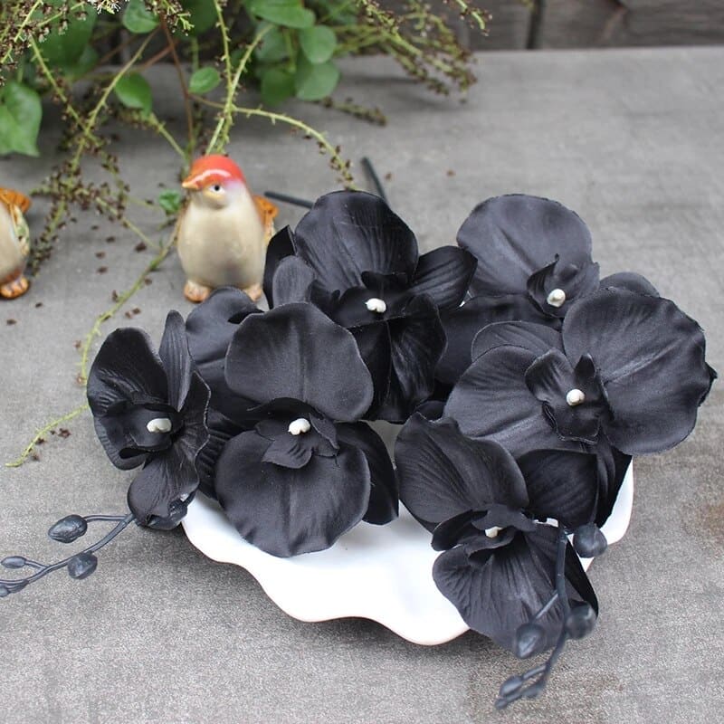 Orchidée Noire Artificielle de Luxe