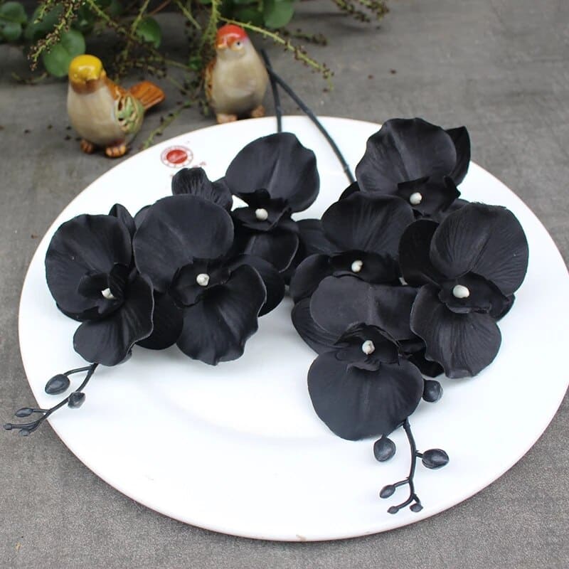 Orchidée Noire Artificielle de Luxe