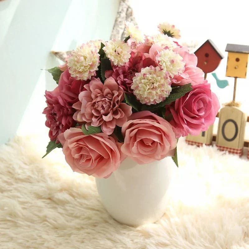 Bouquet de Mariée Miniature en Soie