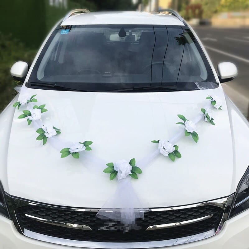 Fleur Rose Voiture Décoration Mariage