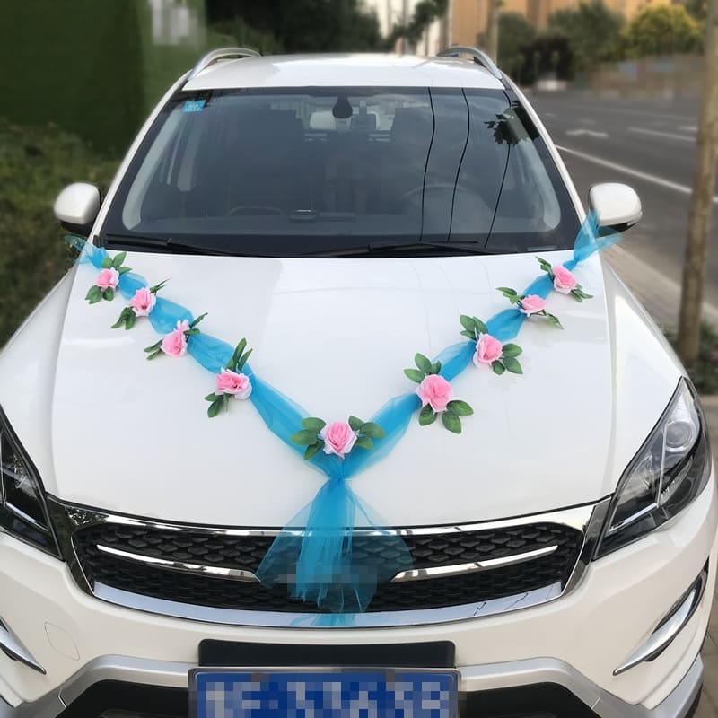 Fleur Rose Voiture Décoration Mariage
