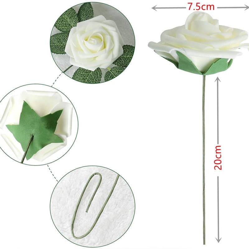 Roses en Mousse Artificielle