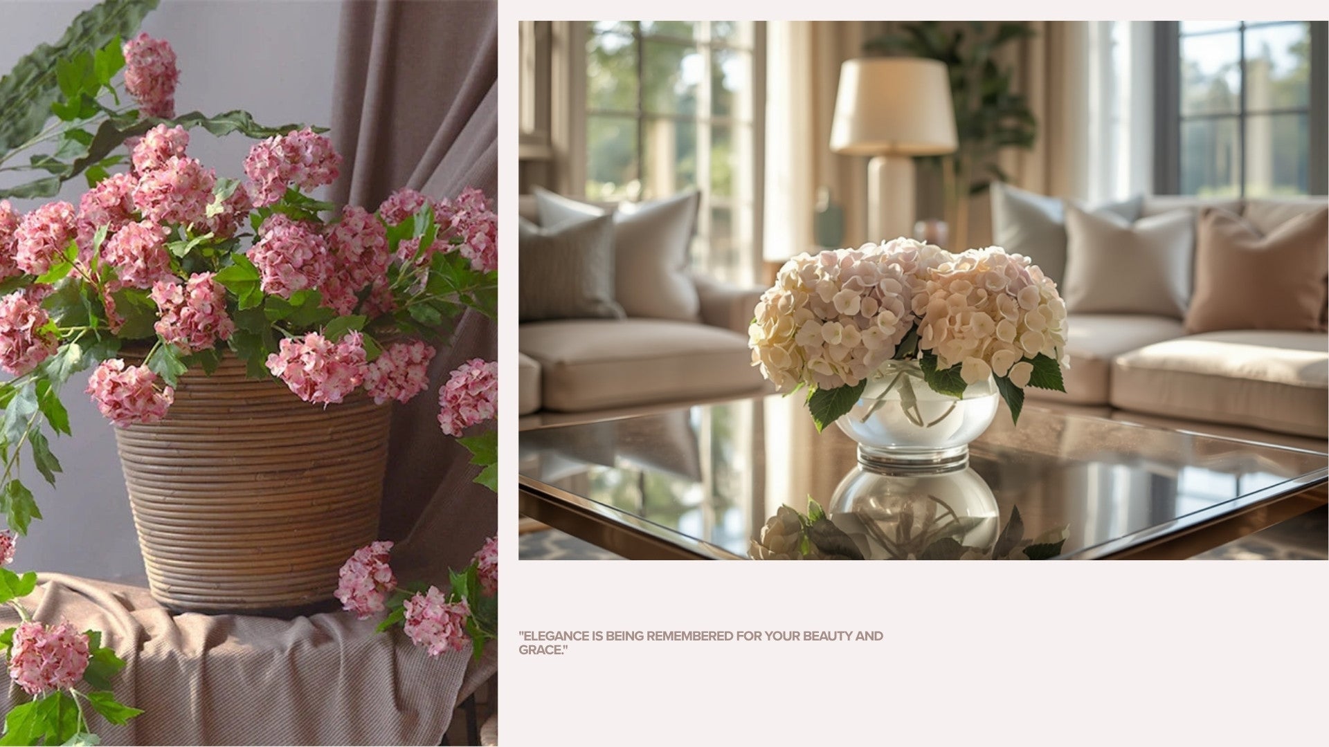 Hortensia Artificiel décoration élégante après