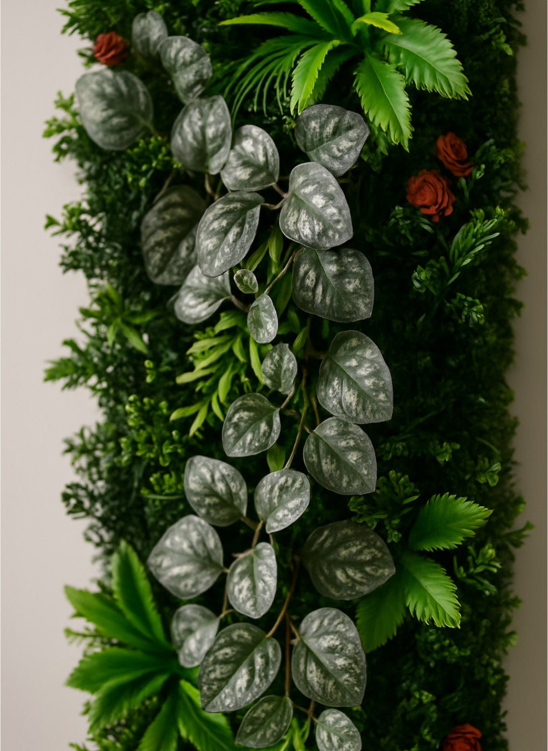 Faux Mur Végétal Artificiel avec Fleurs