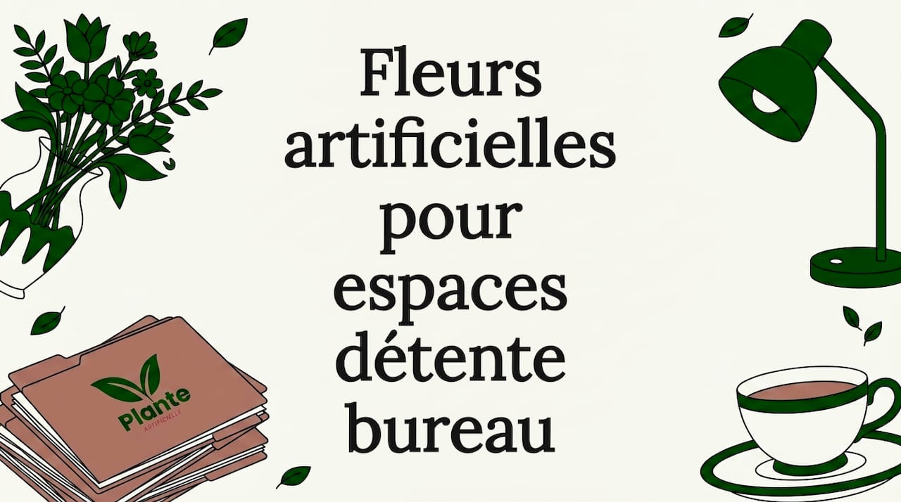 Visuel éditorial inspiré du thème des fleurs artificielles