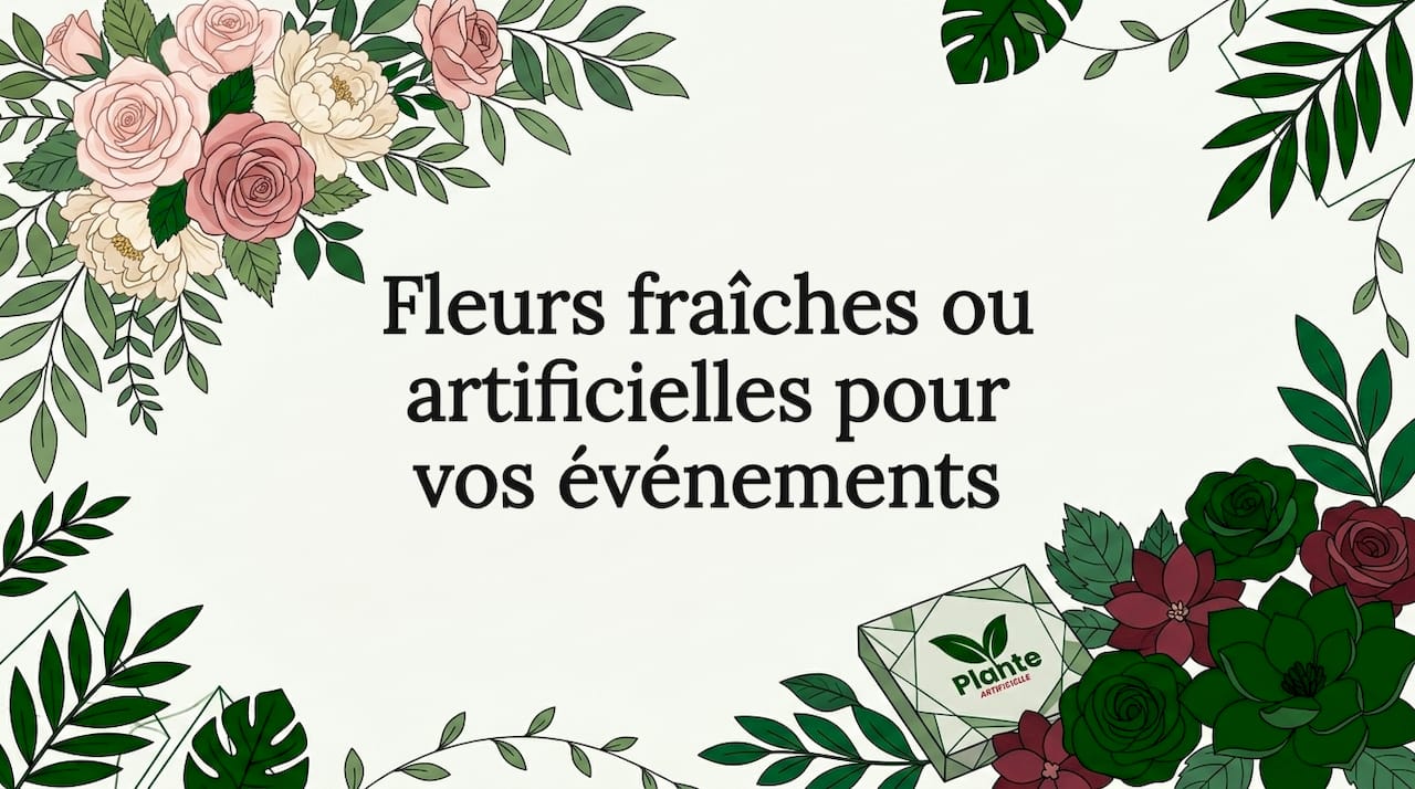Illustration de carte de titre florale au style graphique épuré
