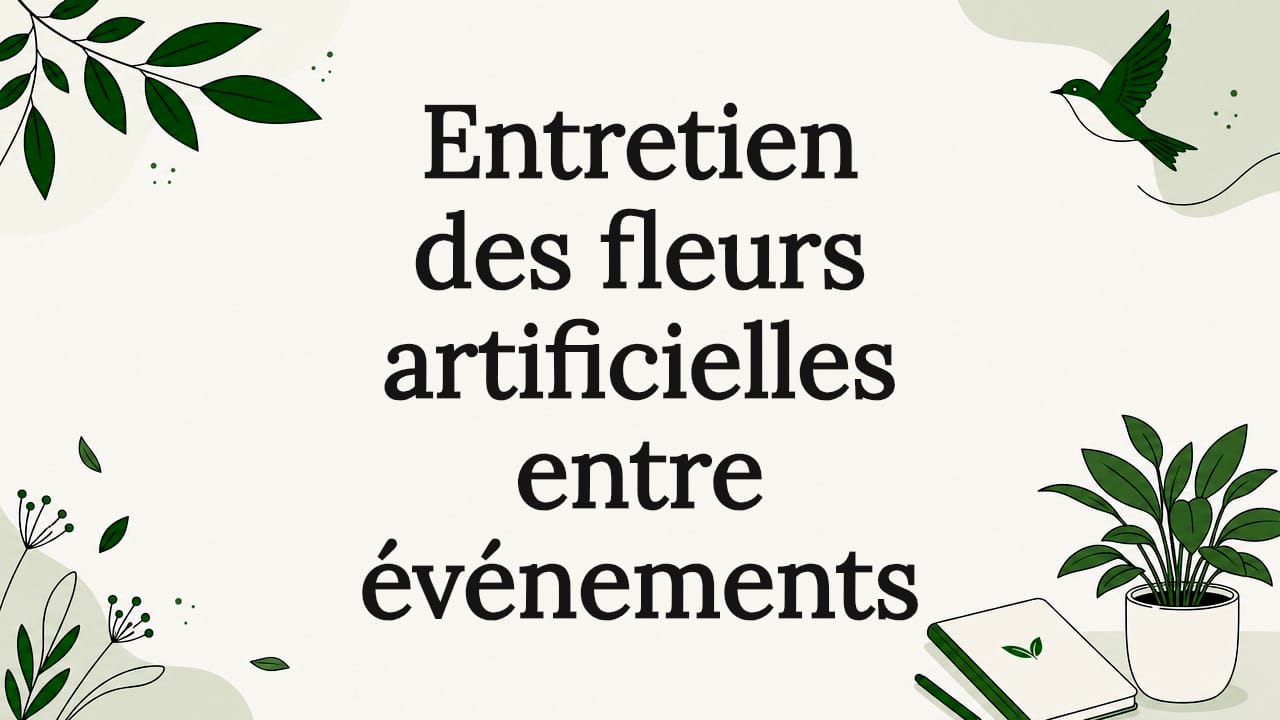 Visuel décoratif pour l’entretien des fleurs artificielles