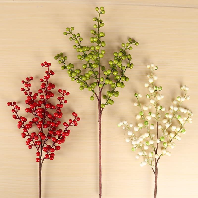 Branches Artificielles de Baies Rouges