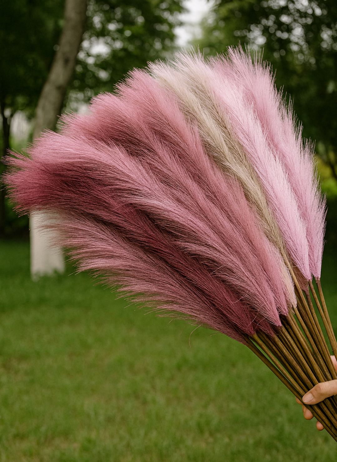 Grande Pampa Artificielle Rose 100cm
