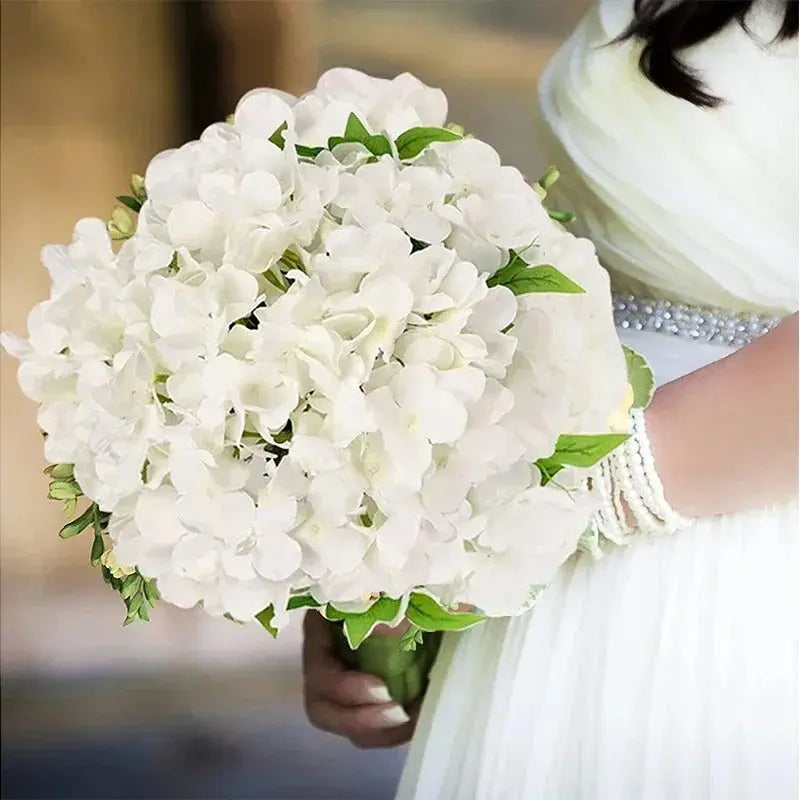 50 Hortensias Blancs pour Décoration de Mariage