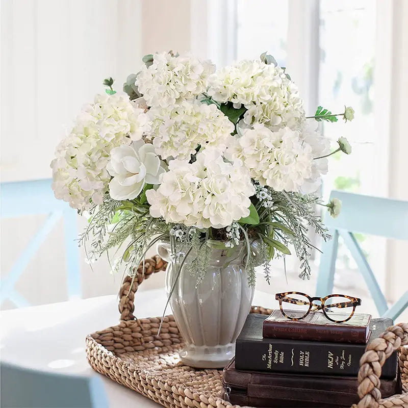 50 Hortensias Blancs pour Décoration de Mariage