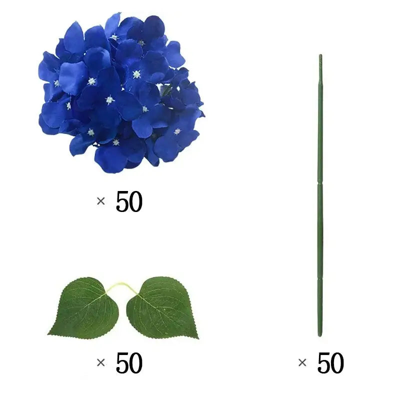 50 Hortensias Blancs pour Décoration de Mariage