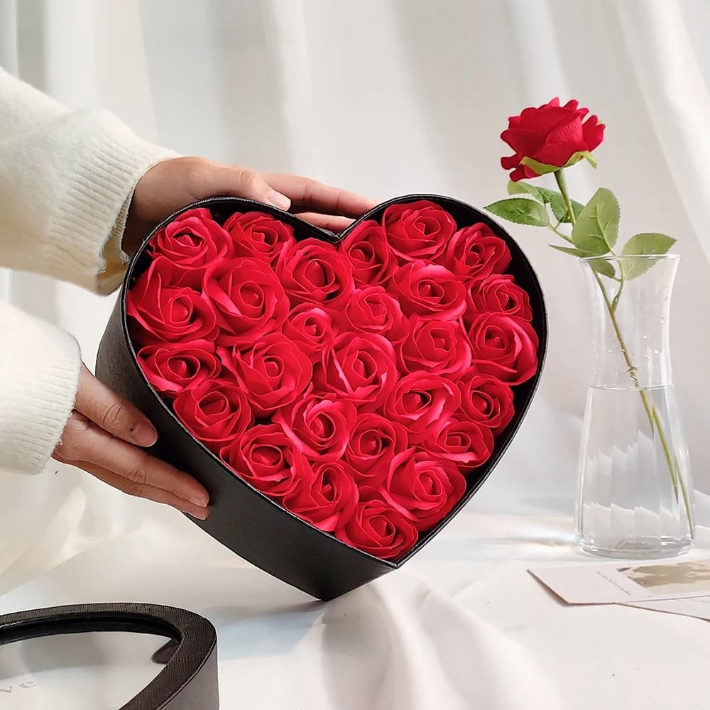 Boîte de Roses Éternelles en Éternium