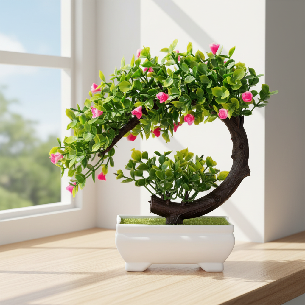 Bonsai Artificiel Fleuri 19cm
