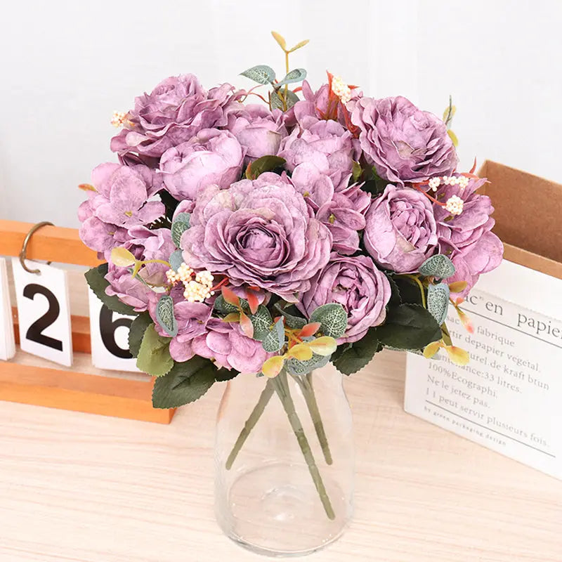 Bouquet de Fleurs Artificielles pour Mariage - Décoration de Table Élégante