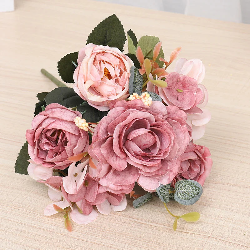 Bouquet de Fleurs Artificielles pour Mariage - Décoration de Table Élégante