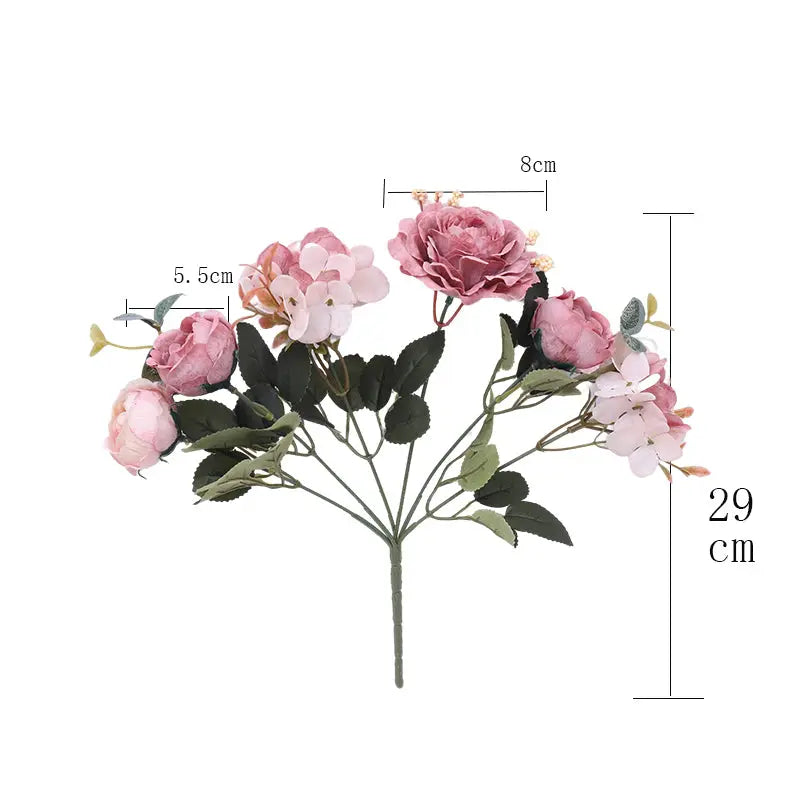 Bouquet de Fleurs Artificielles pour Mariage - Décoration de Table Élégante