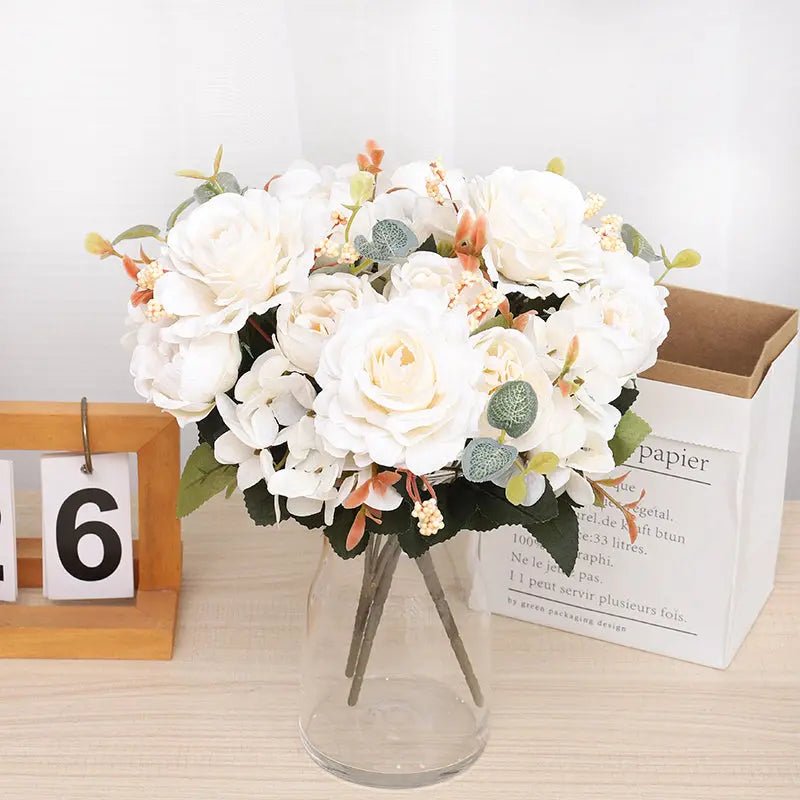 Bouquet de Fleurs Artificielles pour Mariage - Décoration de Table Élégante