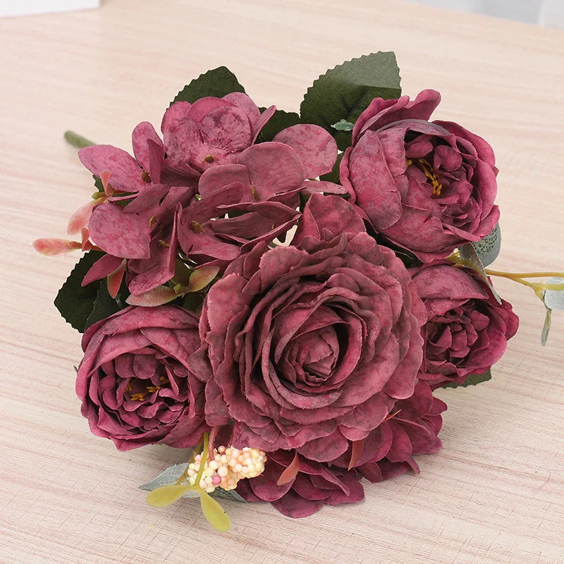 Bouquet de Fleurs Artificielles pour Mariage - Décoration de Table Élégante
