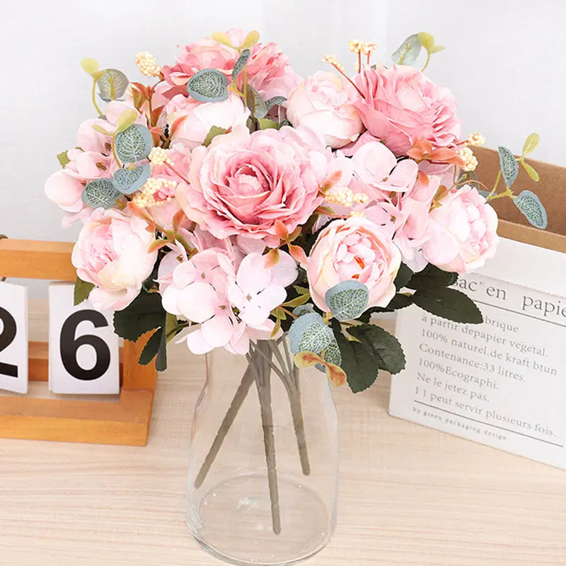 Bouquet de Fleurs Artificielles pour Mariage - Décoration de Table Élégante