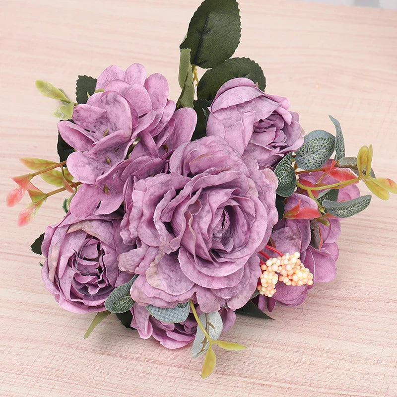 Bouquet de Fleurs Artificielles pour Mariage - Décoration de Table Élégante