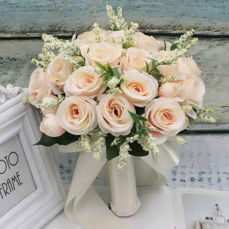 Bouquet de Mariée Artificiel en Soie